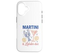 Martini Lobster Diet Vintage Cocktail Fruits de mer Coque pour iPhone 16