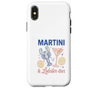 Martini Lobster Diet Vintage Cocktail Fruits de mer Coque pour iPhone X/XS