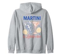Martini Lobster Diet Vintage Cocktail Fruits de mer Sweat à Capuche