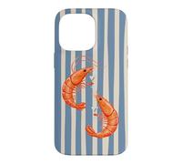 Martini Retro Crevettes Coastal Stripe Mediterranean Summer Coque pour iPhone 14 Pro Max