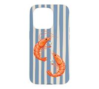 Martini Retro Crevettes Coastal Stripe Mediterranean Summer Coque pour iPhone 15 Pro