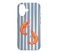 Martini Retro Crevettes Coastal Stripe Mediterranean Summer Coque pour iPhone 17