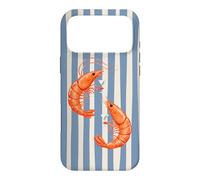 Martini Retro Crevettes Coastal Stripe Mediterranean Summer Coque pour iPhone 17 Pro Max