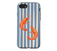Martini Retro Crevettes Coastal Stripe Mediterranean Summer Coque pour iPhone SE (2020) / 7/8