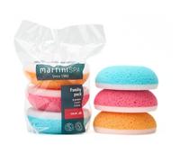 martini SPA - Massage Color - Éponge ronde tonic family pack, polyuréthane, forme ronde, couleurs assorties, 41 g, 3 unités - Fabriqué en Italie -