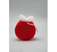 martini SPA - Xmas Collection - Éponge corps souple en forme de boule de Noël avec cordon en polyuréthane, blanc et rouge, 10 x 12 x 4 cm, 9 g, 1 unité