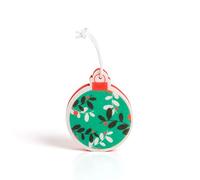 martini SPA - Xmas Collection - Éponge en Forme de Boule de Noël en polyuréthane avec Cordon Rouge et Vert 12,5 x 10,4 x 2,8 cm, 23 g, 1 unité