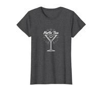 Martini Time Cocktail Hour, célébration de l'happy Hour T-Shirt, Femme, Chiné Foncé, M