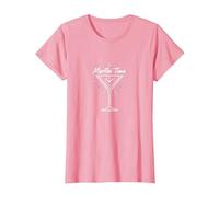 Martini Time Cocktail Hour, célébration de l'happy Hour T-Shirt, Femme, Rose, XS