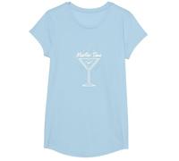 Martini Time Cocktail Hour, célébration de l'happy Hour T-Shirt, Fille, Bleu Céleste, M