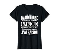 Martiniquaise je ferme pas ma gueule humour fête Martinique T-Shirt