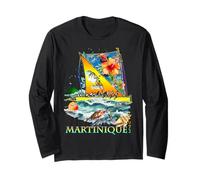 Martinique Antilles 972 Yole Bateau Homme Femme Et Enfant Manche Longue