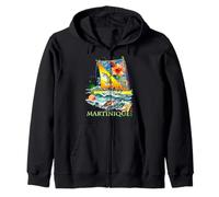 Martinique Antilles 972 Yole Bateau Homme Femme Et Enfant Sweat à Capuche