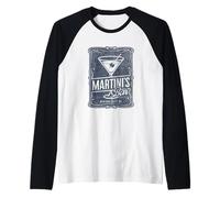 Martini's Bar Design rétro, Cocktail Vintage Bedford Falls Manche Raglan