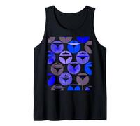 Martinis inspiré des années 50 Bleu et Violet Aubergine Débardeur