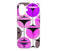 Martinis inspiré des années 50 Violet et Rose Coque pour iPhone 17