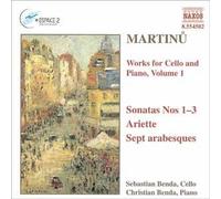 B. Martinu – Oeuvres pour violoncelle et piano Vol. 1 : Sonates N°1–3 – CD – NAXOS