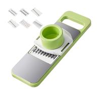 Martivex Slicer, 6 in 1 Multifunctional Vegetable Cutter for Kitchen with Stainless Steel Blades, with Handheld Container for Veggie Potato Onion Butter Carrot, Fast and Fuss-Free (1pcs)