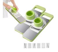Martivex Slicer, 6-in-1 Multifunctional Vegetable Slicer with Stainless Steel Blades for Slicing, Shredding, Julienne, Fruits, Cheese & Vegetables (2 pcs)