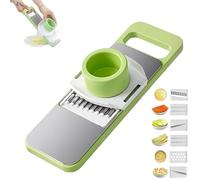 Martivex Slicer, 6-in-1 Safeprep Mandoline Slicer, Multi-Kitchen Tools, Stainless Steel Grater with Blades for Slicing, Shredding, Dicing, Fruits, Cheese and Vegetables (1Pcs)