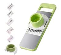 Martivex Slicer, 6-in-1 SafePrep Mandoline Slicer with Stainless Steel Blades & Hand Guard - for Easy Slicing, Shredding, Multi Vegetable Chopper & Kitchen Cutter (1pcs)
