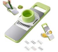 Martivex Slicer, 6-in-1 Vegetable Cutter, Martivex Slicer Grater, Multi-Purpose Kitchen Tool with Stainless Steel Blades for Slicing, Shredding(1pcs)