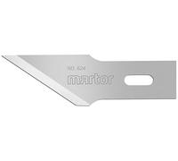 MARTOR 10 x lame de rechange pour couteau graphique, couteau de bricolage, scalpel, 11,5 mm, tranchant, utilisable 1 fois, No. 624