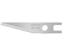 MARTOR 10 x lame de rechange pour couteau graphique, couteau de bricolage, scalpel, ébavureur, 5,7 mm, tranchant, utilisable 1 fois, No. 605