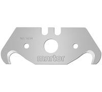 MARTOR 10 x lames crochues, lames de rechange cutter, couteau de sécurité, 18,8 mm, tranchantes, Dans distributeur, utilisables 2 fois, No. 5634