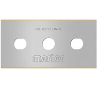 MARTOR 100 x lame industrielle, lames de rechange cutter, couteau de sécurité, acier inoxydable avec revêtement TiN, tranchante, lame utilisable sur 4 côtés, n° 83715.31