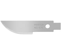 MARTOR 10x Lame convexe 22 mm, acier, affûtage bilatéral | Double facette, affûtage bilatéral, dans distributeur, pour scalpel & couteau graphique, artisanat, No 679.50