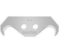 MARTOR 10x lame crochue 19 mm, 2-cutting edge, cutter, lame de rechange | En distributeur, 1 face, SECUNORM 525/SECUPRO MAXISAFE & MEGASAFE, No. 98.70