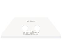 MARTOR 2x Lame Cutter Céramique Arrondie 19 mm, 2 fois, SECUNORM 525 | Lame de rechange cutter, céramique, arrondie, résistante rouille & acide, pour SECUNORM 525, SECUPRO MAXISAFE. No. 1760099.25