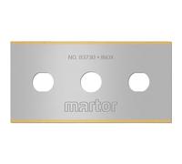 MARTOR 500 x lame industrielle extra forte, lames de rechange cutter, couteau de sécurité, acier inoxydable avec revêtement TiN, tranchante, lame utilisable sur 4 côtés, n° 83730.35