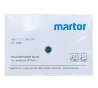 MARTOR Carte de contrôle métal détectable, détection de métaux, carte de contrôle avec billes en plastique détectables entre 2,5-8 mm, compatible avec les détecteurs de métaux