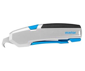 MARTOR couteau de sécurité avec rétraction de la lame et lame crochue, SECUPRO 625, cutter professionnel, aluminium, droitiers & gauchers