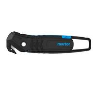MARTOR SECUMAX 350 Cutter de Sécurité, Lame Cachée, Cutter Professionnel | Protège la marchandise via lame cachée, lame 2 positions, carton jusqu'à 2 couches, film, logistique. No. 350005.02