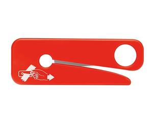 MARTOR SECUMAX SOS Cutter de Sécurité, Coupe-Ceinture, Velcro & Œillet | Coupe ceinture & textiles, urgence, auto & pompiers, boucle de doigt, droitier & gaucher. No. 537.08