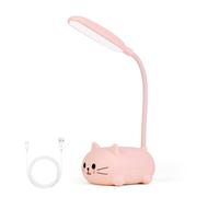 Martstey Lampe de Bureau Enfant, Veilleuse BéBé, Veilleuse Pliable Mini Chat, Lampe de Lecture avec Capteur Tactile, 4000K, Rechargeable, pour Decoration Chambre Fille, Chambre Enfant