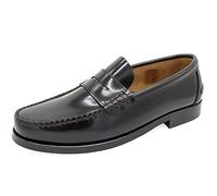 Marttely Mocassins Homme Cuir Noir 40-EU Élégantes Chaussures Classiques en Cuir Doublure-Cuir Semelle-Cuir Cousue Goodyear Penny Loafer Ville Bureau Business Made in Spain - Fabriqué en Espagne