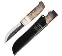 Marttiini Aapa acier carbone/bouleau madré ciré couleur, os de bois de renne/cuir 131030