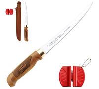Marttiini Classic Superflex - Couteau à filet 30,6 cm + Aiguiseur de couteaux Lansky Crock Stick - Kit couteau à filet et aiguiseur