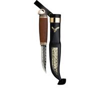 Marttiini Eagle Damascus acier damas/bouleau frisé traité thermiquement* & bronze/cuir/numéroté 5570