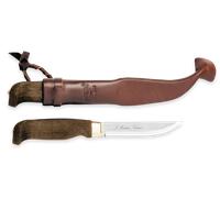 Marttiini Lumberjack Stainless acier inoxydable/bouleau teinté/cuir 127015