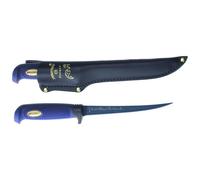 MARTTIINI 902919 COUTEAU À FILET FINLANDAIS LAME TRAITÉE 19 CM, MANCHE EN CAOUTCHOUC, ÉTUI EN CUIR