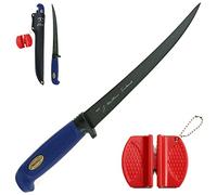 Marttiini Martef Couteau à fileter 30,6 cm, revêtement extrêmement tranchant et flexible + Aiguiseur Lansky Crock Stick