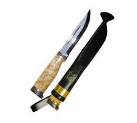 Marttiini Suomi-Finlande acier inoxydable/bouleau madré* & bronze/cuir 548018W