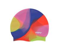 Maru Multi-Coloured Silicone Swim hat, Unisex, One Size Fits Most, Pink/Blue/Red