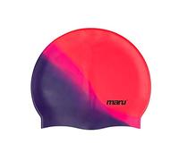 Maru Multi-Coloured Silicone Swim hat, Unisex, One Size Fits Most, Red/Pink/Yellow