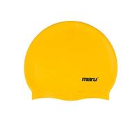 Maru Single-Coloured Silicone Swim hat, Unisex, One Size Fits Most, Yellow